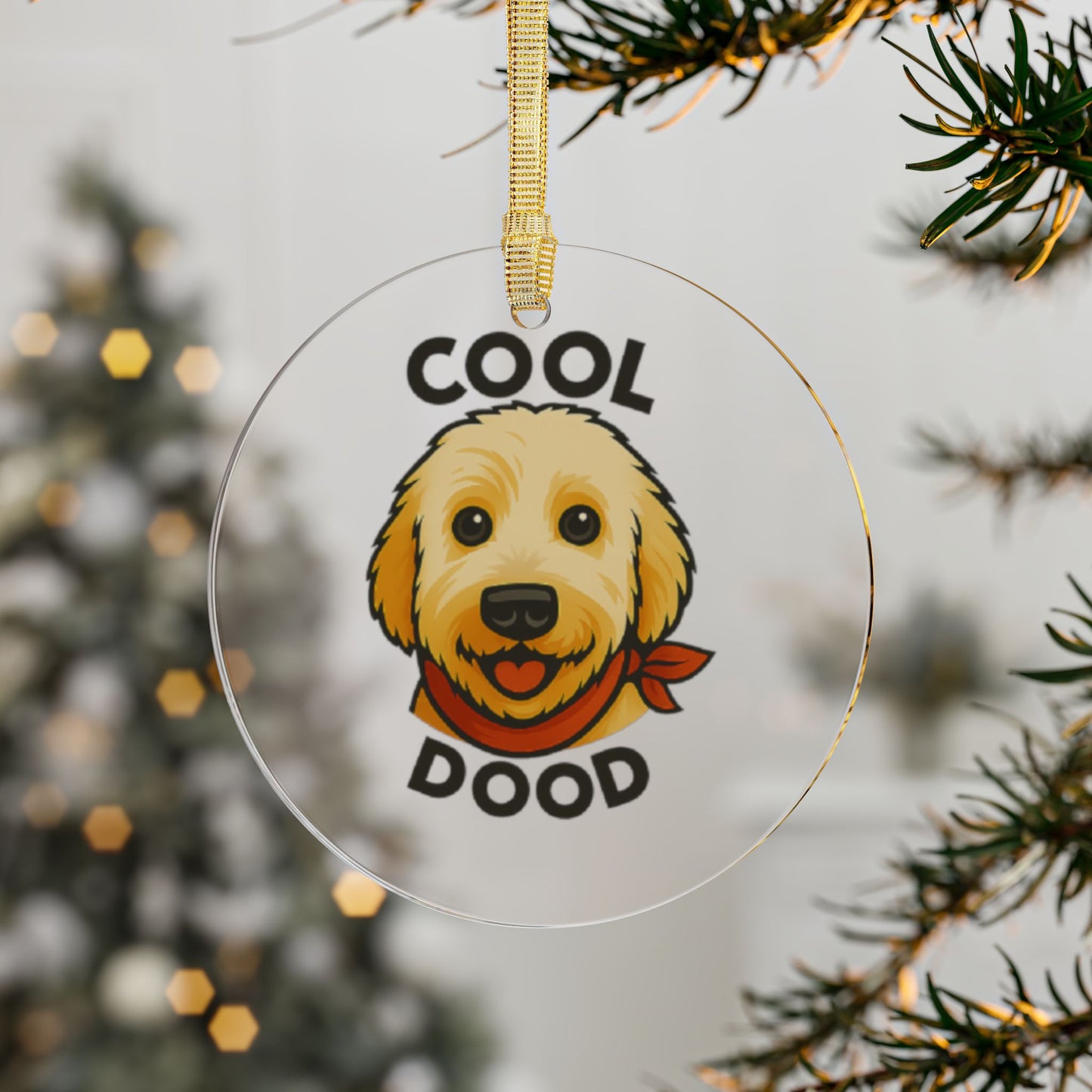Personalized Dog Lover Acrylic Ornaments, Pet Memorial Gifts, Holiday Decorations, Unique Home Accents, One Cool Dood Ornament