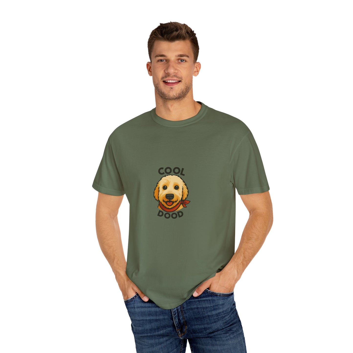 One Cool Dood Unisex Garment-Dyed T-shirt | Dog Lover Tee, Casual Wear, Gift for Pet Owners, Animal Lovers, Birthday Apparel